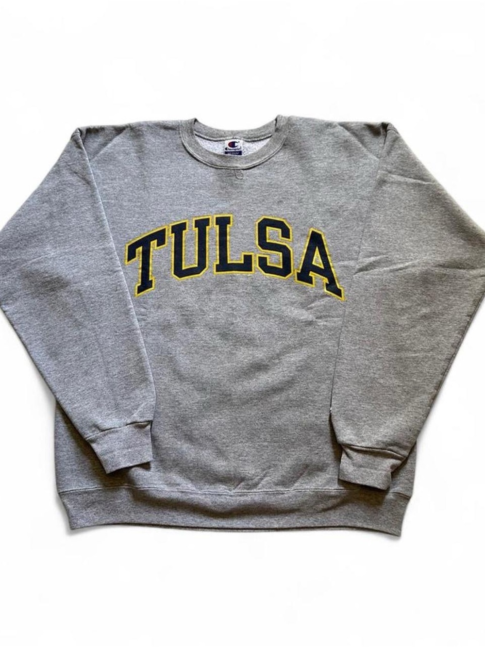 Vintage Champion Gray Tulsa Crewneck Sweatshirt M